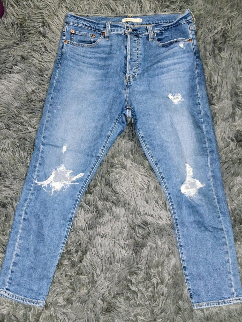 Levi's Light Blue Distressed Skinny Jeans
